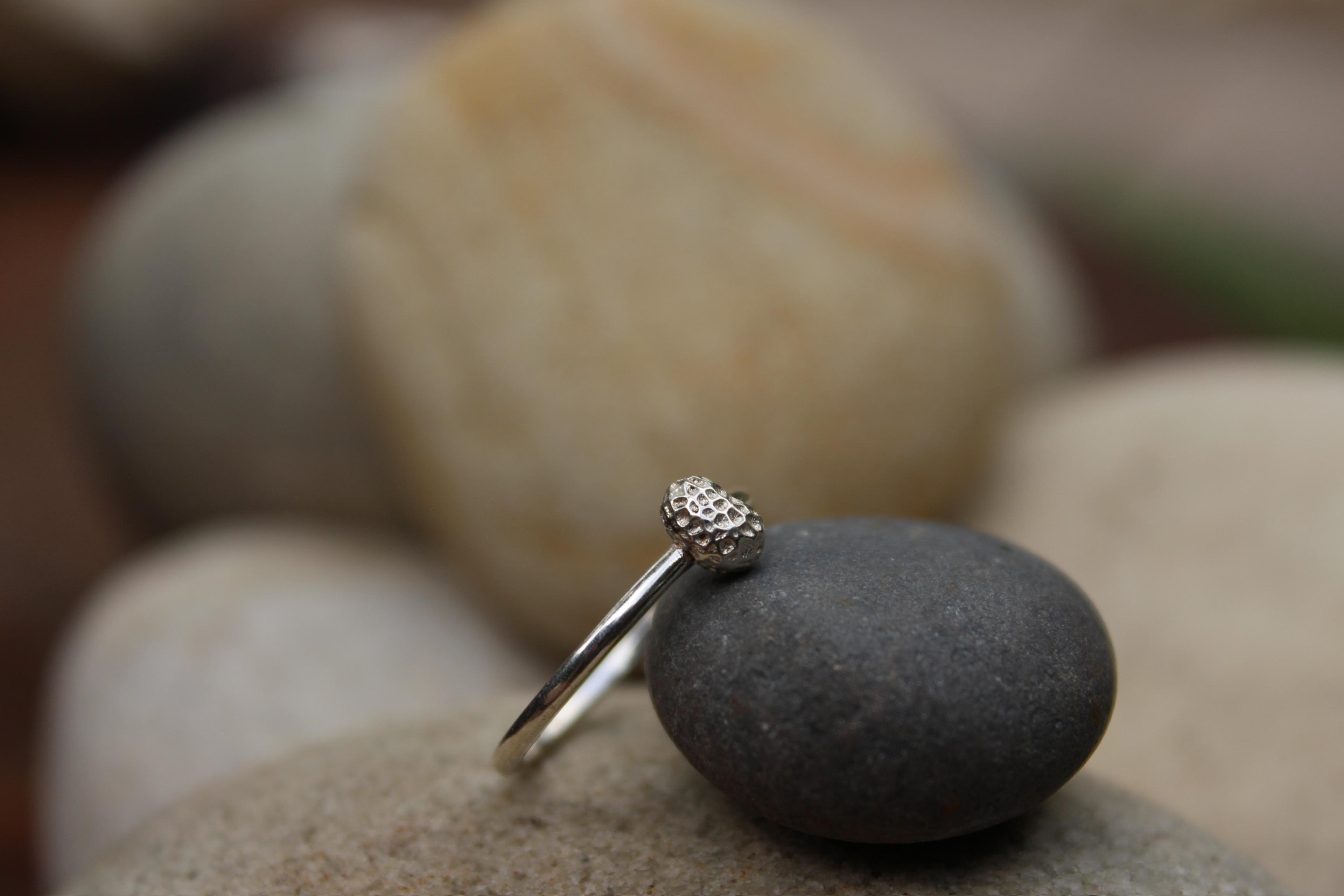 The Origin Seed ring close-up — handcrafted memorial jewelry for miscarriage | NOVA EMBRACE