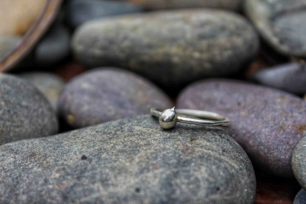 The Rounded Form ring close-up — handcrafted memorial jewelry for pregnancy loss | NOVA EMBRACE
