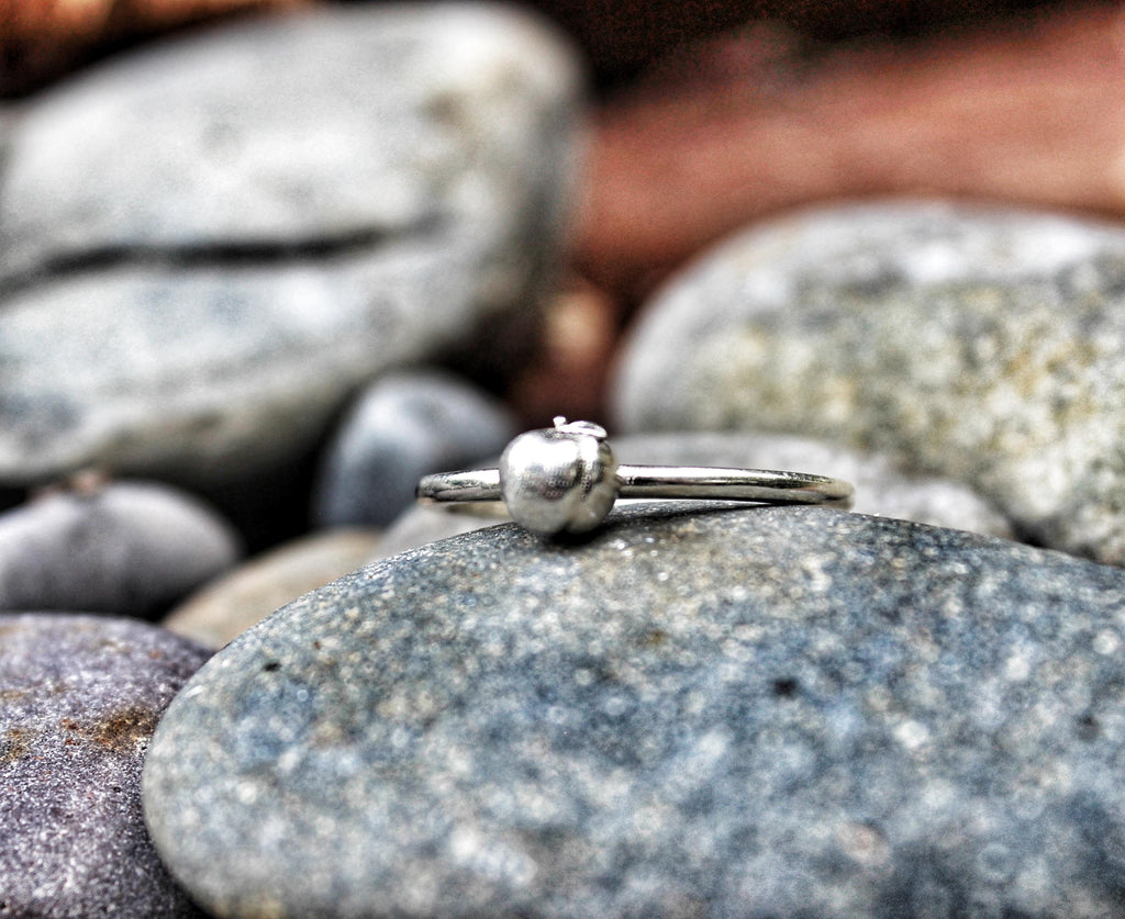 The Apricot Dawn ring close-up — handcrafted memorial jewelry for pregnancy loss | NOVA EMBRACE