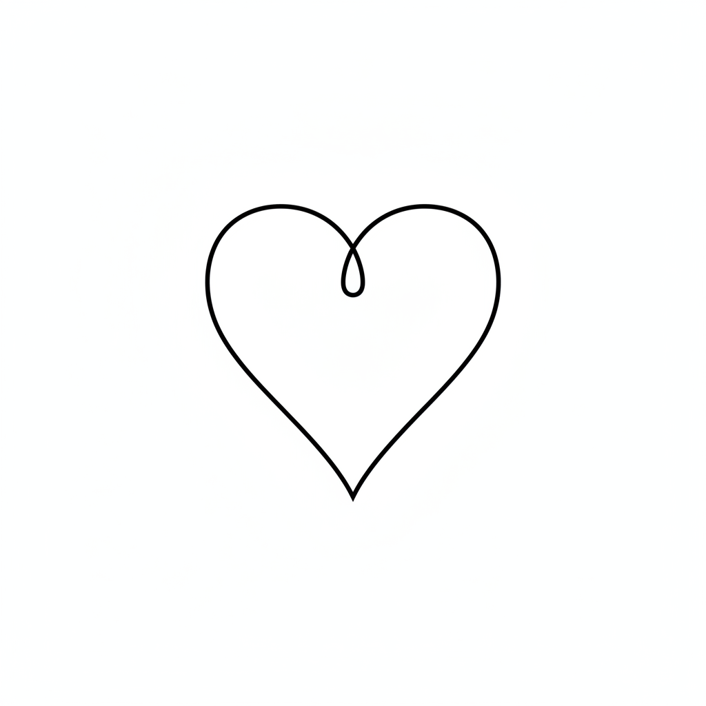 Minimalist heart outline